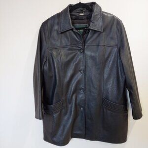 Danier Black Leather Jacket with Removable Thermal Insert, Women's 14-16